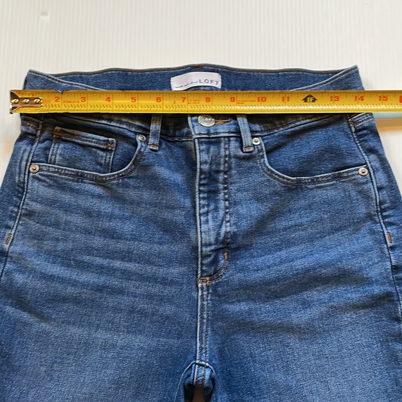 Loft high waist skinny jeans, slim pockets, women’s size 28 petite - Picture 8 of 16